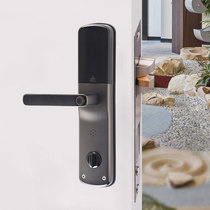  Famous door fingerprint lock Smart door lock Red bronze one-grip fingerprint password credit card key four ways to open the door