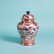 GERODI hand-painted crane pattern Japanese general jar shogun bottle storage jar high-end ceramic bottle