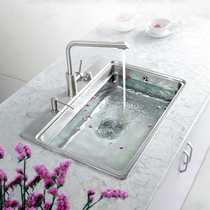 Plemmy sus304 stainless steel sink Kitchen Floor Wash Basin Dishwashing Basin Thickened multifunction Large Number Single slot