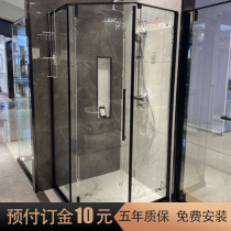 Emperor sanitary ware bathroom Diamond Shower Room 8 thick stainless steel glass stainless steel dumb frame