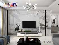 Xinyaxuan rock board big board TV background wall entrance series of  Elk”modern style