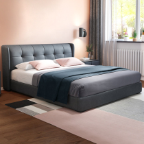Dileman technology cloth bed master bedroom cloth bed modern simple double wedding bed disposable Italian minimalist Nordic bed