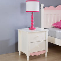 Happy Dreams Precious Children Bedroom Bunk Bed Head Cabinet White Pink Clouds Children Bedside Table Containing Drawer Lockers