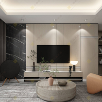 Sanfeng wooden door bedroom living room wall panel wall skirt board background wall solid wood particle board TV background wall