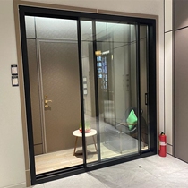 Full aluminum alloy hollow glass security door for top solid and heavy push sliding door panoramic door soundproofing and heat insulation period