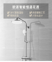 Oupai bathroom constant temperature shower large top spray shower set Wall-mounted multi-function massage hand shower 9044