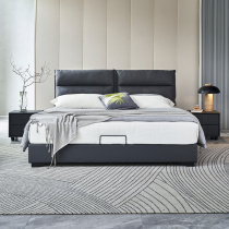 About the dream millennium modern and simple master bedroom high box storage light luxury bed 1 5 meters small apartment Nordic double bed