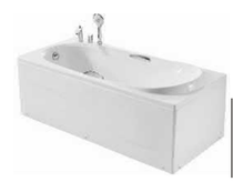 Faenza jacuzzi white acrylic household adult bath pipe automatic sewage discharge