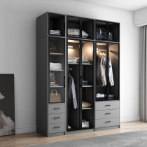 Pimasus random combination wardrobe modern simple glass door home bedroom cabinet small apartment overall large wardrobe