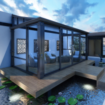 Steel structure sunshine room villa sunshine room doors and windows balcony courtyard custom steel structure aluminum alloy sunshine room