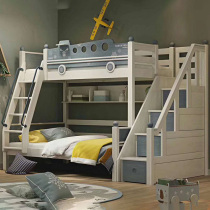 Noble fate Qizhi All solid wood eco-friendly aircraft childrens bed bunk bed High and low bed mother bed