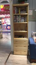 Ximengbao solid wood furniture pine bookcase bookshelf modern simple solid wood bookcase Plaid Nine Palace grid lockers