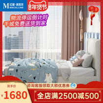 Eurasian Imperial Nest Light Luxury Girls Wash-Free Technology Cloth Bed Children's Bed Girls Princess Bed Girls Single Double Bed