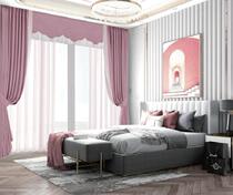 Yulan Boqing 2 curtains modern light luxury simple gorgeous American Chinese minimalist atmosphere American Chinese style minimalist style