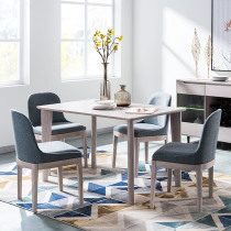 Light Furnishings Nordic Modern Simplicity All Solid Wood Table Chairs Red Oak Dining Room Furniture Composition Extremely Light Silver