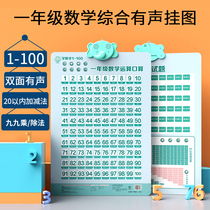 Mathematics wall chart sound 1 to 100 numbers within 10 addition and subtraction first grade ninety-nine multiplication formula table wall stickers