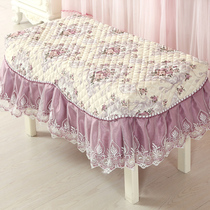 New embroidered European-style thickened piano bench cover Makeup Stool Cover Dust-Changing Shoes Stool Cover Support Set