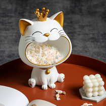 Zhaocai cat enters the door and puts the key storage decoration living room shoe cabinet light luxury home decoration housewarming