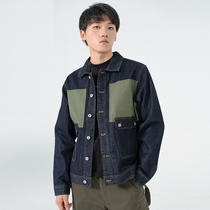2021 new denim jacket mens spring and autumn loose trend handsome Tide brand mens autumn tooling jacket jacket