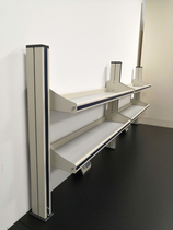 Test bench reagent rack central bench glass aluminum alloy edge laboratory bench glass bottle shelf storage rack