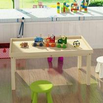 Building block table solid wood storage children Table sand table table table Workbench girl desktop small game table