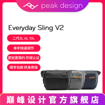 Peak Design PeakDesign Everyday Sling 3L 6L V2 Second Generation Commuter Single Shoulder Photography Bag Messenger Backpack 10L Suitable for Canon and Sony