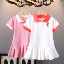 Girl dress summer 2021 new foreign style female treasure Net Red childrens clothing summer childrens summer dress polo skirt