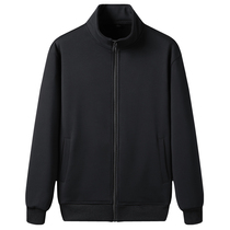 卫衣男纯棉冬季加绒加厚立领宽松外套休闲运动春秋款夹克无帽开衫