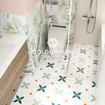 Color RondNordic net red color small flower brick 300 fresh dining room kitchen tile toilet toilet balcony floor tiles