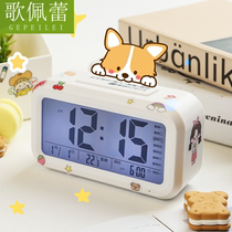 Charging smart time alarm clock bedside students use silent electronic multi-function luminous clock for students