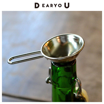 Family room Japan imported 304 stainless steel funnel small caliber kitchen liquid dispenser household oil spill bucket