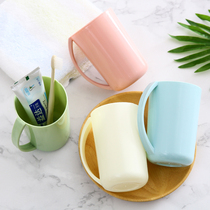 Creative home Korean couple mouthwash Cup European simple plastic water Cup tooth bowl wash brush brush Cup
