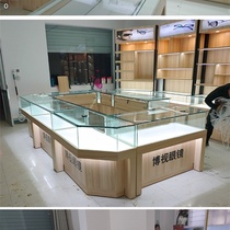  Glasses display cabinet counter glasses cabinet solid wood supermarket counter wall cabinet Pharmacy sunglasses direct sales shelf smoke cabinet