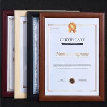Industrial and commercial business license frame original copy a3 solid wood photo frame hanging wall a4 certificate framed license frame