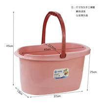Widened mop bucket Rectangular household bucket squeeze bucket Rubber cotton sponge mop bucket mopping cleaning bucket 8512