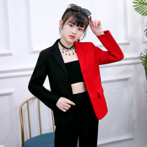 Girl suit suit fashion Korean girl model show catwalk small suit foreign style childrens coat dress autumn