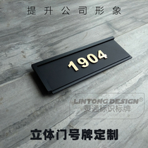 Fashion home number plate acrylic room number plate floor sign creative home hotel box room number