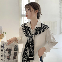 Spring and Autumn Knitted Shawl Womens Outer Shirt Warm Office Net Red Air Conditioning Room Cloak Neck Small Shoulder Thin