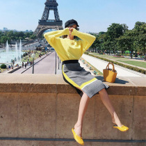 2020 Summer new goddess fan clothes light mature Hepburn wind temperament autumn dress professional skirt two-piece suit