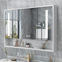 Xichang solid wood light luxury smart bathroom mirror cabinet separate bathroom mirror cabinet with lights toilet wall-mounted storage