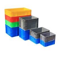 Logistics box rectangular turnover box plastic box covered storage box thickened plastic frame basket warehouse storage box large