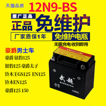 Motorcycle Battery 12V9A maintenance-free applicable Haojue 125 Suzuki King Diamond Leopard Prince Tricycle Universal Battery