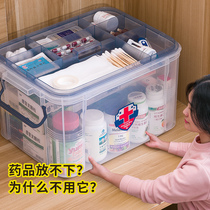 Family medicine box student dormitory household small first aid kit medicine items Medical treatment box storage box large capacity
