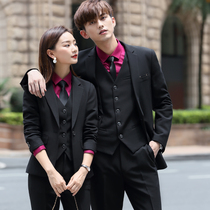 High-end suit suit Mens three-piece suit Business suit Business suit Company tooling Sales department work clothes