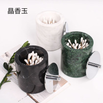 Marble cotton sign box storage European creative home living room coffee table portable simple cotton pick jar toothpick tube