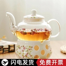 Boiled scented tea small refreshment teapot candlestick tea fan health glass pot small boiled tea small candle