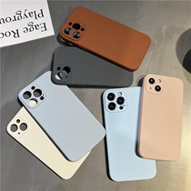Pure color minimalist applies to iPhone13Promax mobile phone shell Apple 13 male and female iPhone12 liquid silicone gel apple 11 soft shell XSMAX XR full package 7