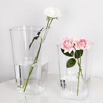 Acrylic flower shop Awake Flowers Barrel Home Transparent Special Flowers Raising Buckets High Bucket Plastic Loaded With Flower Flower Arrangements
