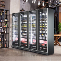 Langlorin beer cabinet beverage cabinet wine display cabinet refrigerated Net red freezer commercial freezer three door bar refrigerator