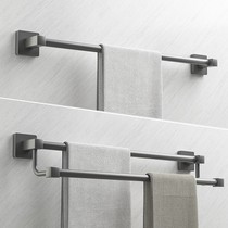 Towel Rack Toilet Free To Punch Bathroom Shelve Stainless Steel 304 Towel Rod Light And Luxurious Wind Bath Towel Rack rack